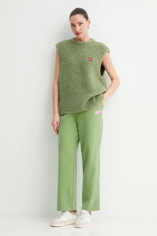 American Vintage kamizelka z dodatkiem wełny ZOL18C zielony SS26