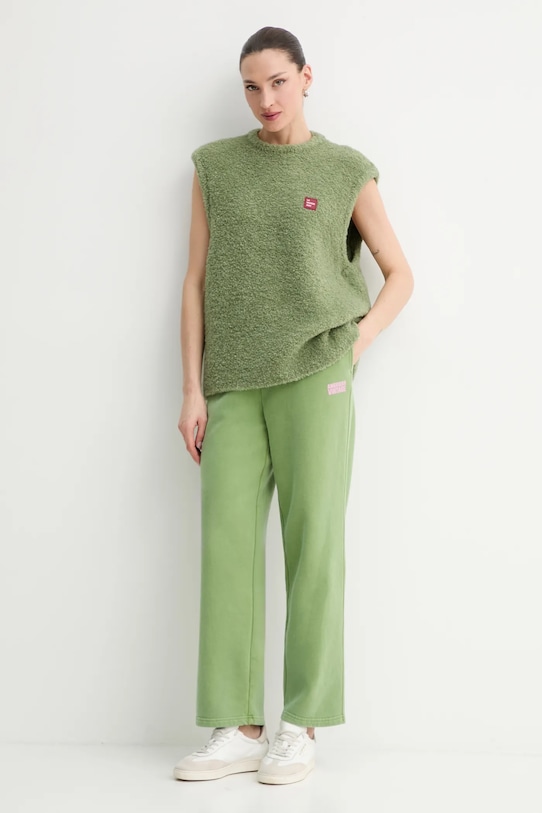 American Vintage kamizelka z dodatkiem wełny ZOL18C zielony SS26