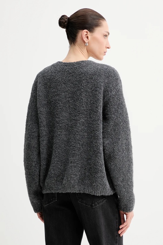 Odzież American Vintage kardigan z dodatkiem wełny ZOL19D szary