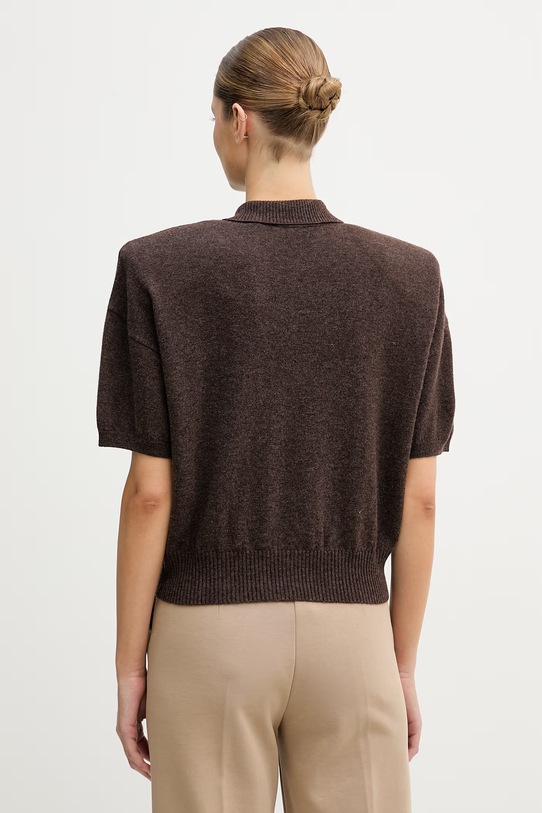 Odzież Rotate sweter wełniany damski 1155772037 brązowy