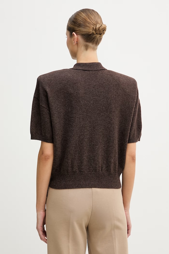 Odzież Rotate sweter wełniany damski 1155772037 brązowy