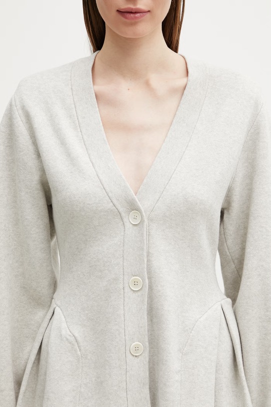 Rotate kardigan z dodatkiem kaszmiru damski szary 1159292059