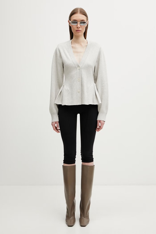 Rotate kardigan z dodatkiem kaszmiru damski 1159292059 szary