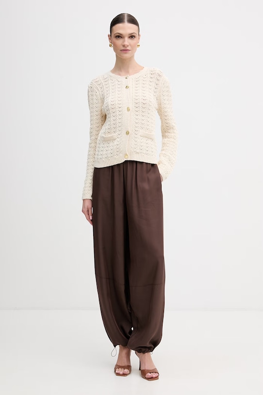 Forte Forte kardigan 14662.my.knit beżowy SS26