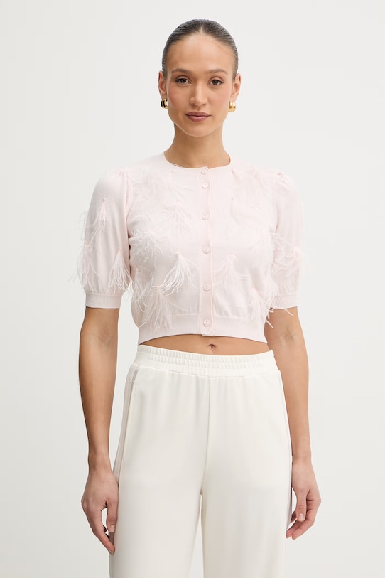 Kardigán Twinset tenká ružová 261TP3421