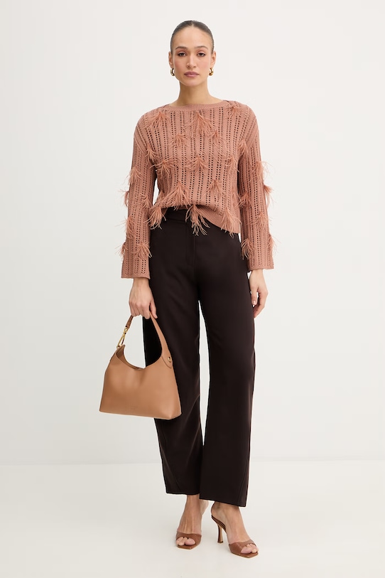 Twinset sweter 261TP3292 pomarańczowy SS26