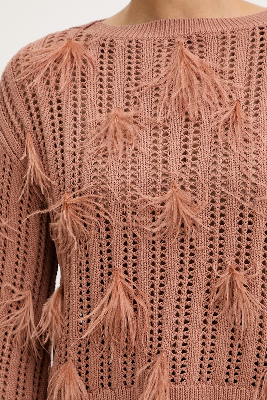 Twinset sweter 261TP3292 pomarańczowy