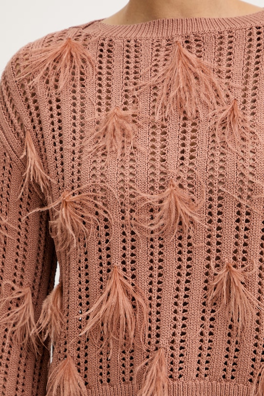 Twinset sweter 261TP3292 pomarańczowy