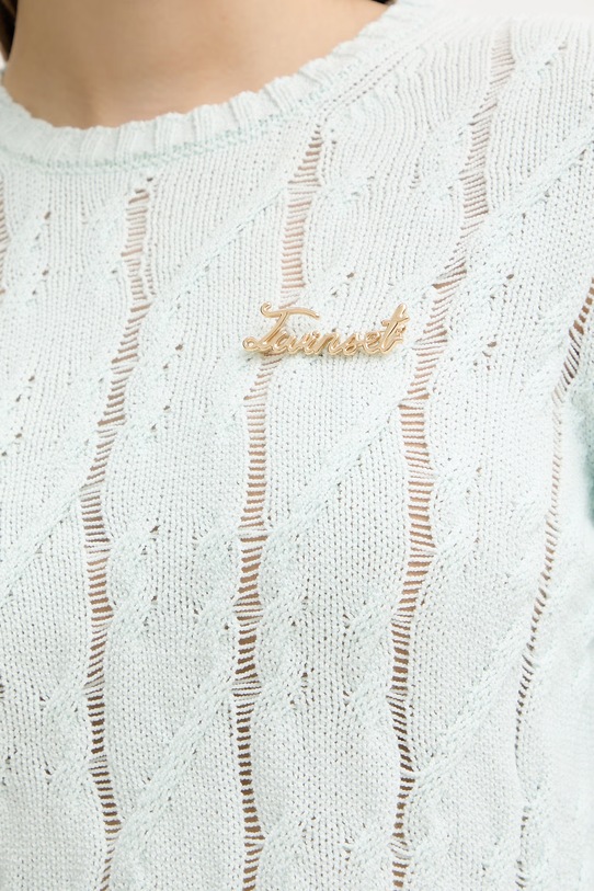 Twinset sweter 261TP3491 turkusowy