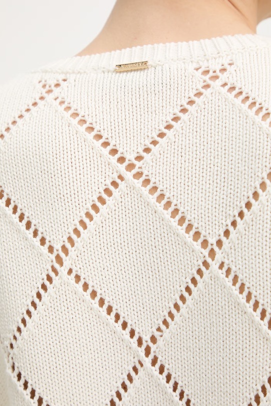 Pamučni pulover Twinset 261TP3450 bež