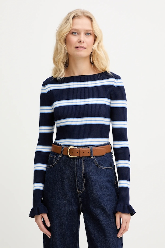 Twinset sweter okrągły granatowy 261TP3241