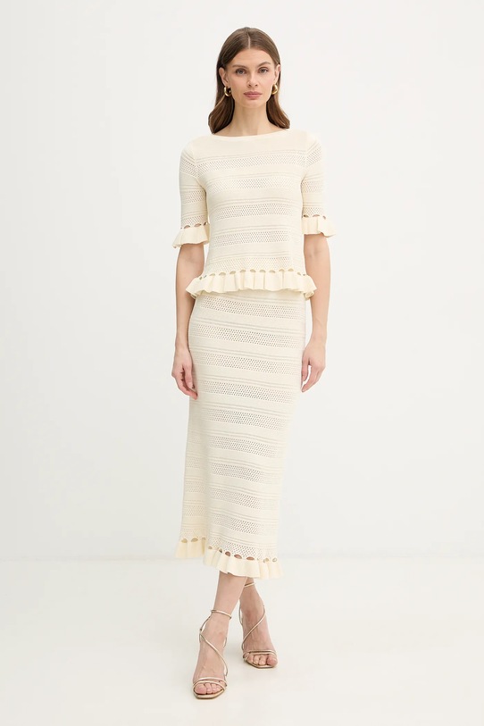 Twinset bluzka 261TP3082 beżowy SS26