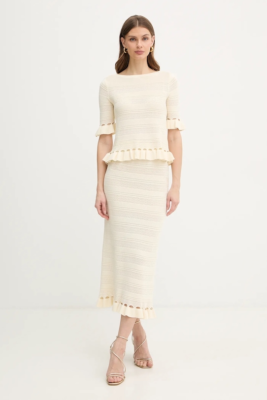 Twinset bluzka 261TP3082 beżowy SS26