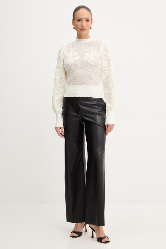 Twinset sweter bawełniany 261TP3311 beżowy SS26