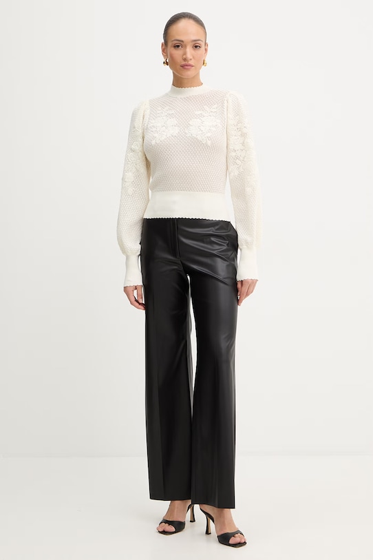 Twinset sweter bawełniany 261TP3311 beżowy SS26