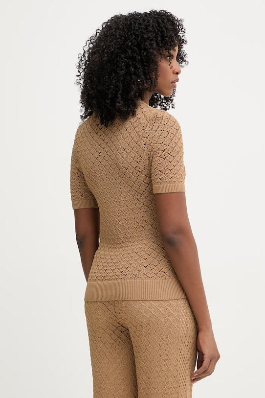 Odzież Twinset sweter damski z wiskozą 261LL3ADD brązowy