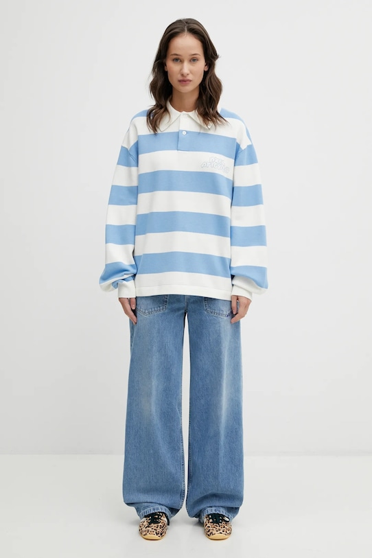 Axel Arigato sweter z dodatkiem wełny Rey Polo Sweater A3947004 niebieski