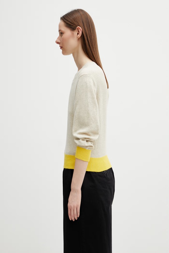 Axel Arigato Rina Gathered Sweater sweter z dodatkiem wełny damski A3704002 beżowy SS26