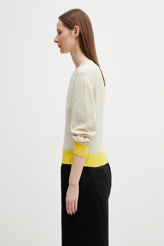 Axel Arigato Rina Gathered Sweater sweter z dodatkiem wełny damski A3704002 beżowy SS26