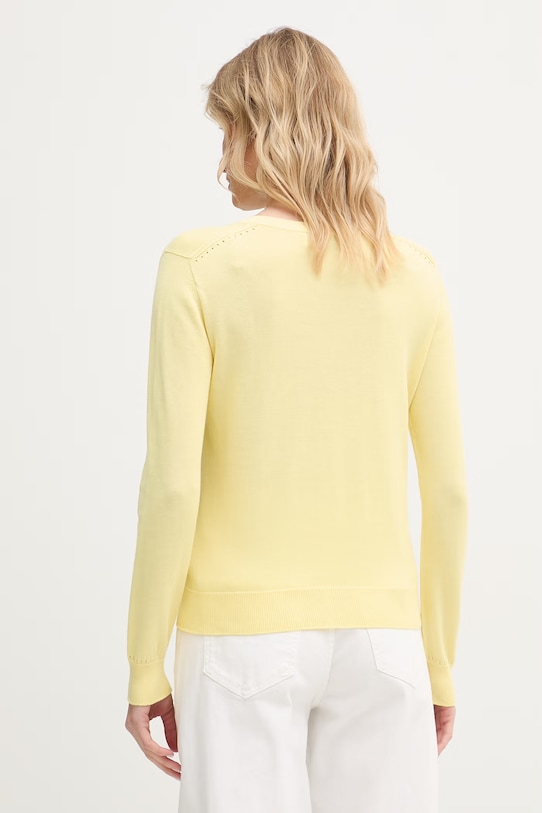 Ρούχα Βαμβακερό πουλόβερ Lacoste AF3964 κίτρινο