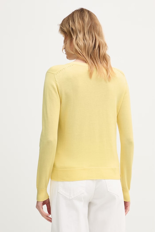 Îmbrăcăminte Lacoste pulover de bumbac AF3964 galben