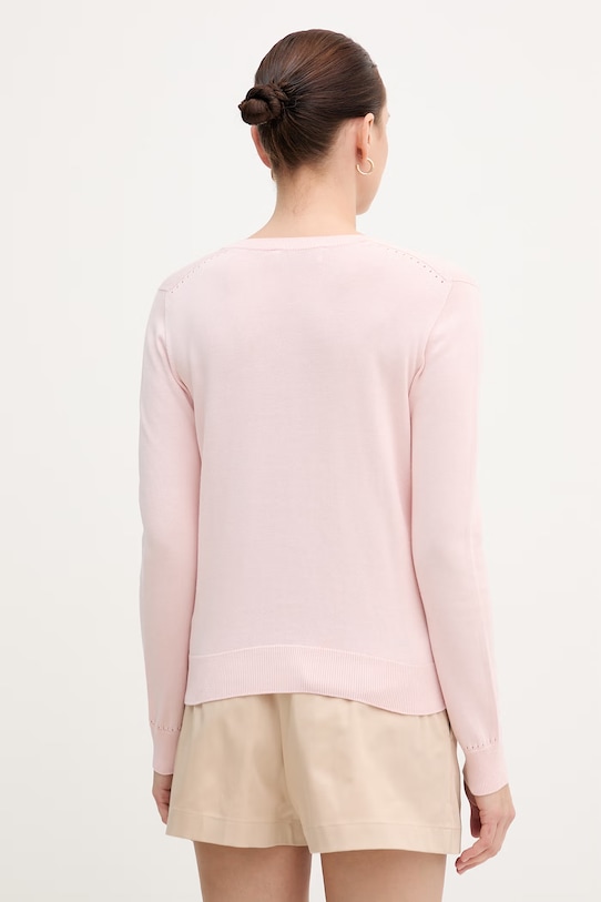 Odzież Lacoste sweter bawełniany AF3964 różowy