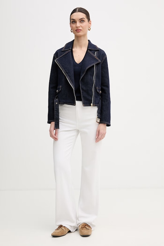 Lacoste sweter bawełniany AF3964 granatowy SS26