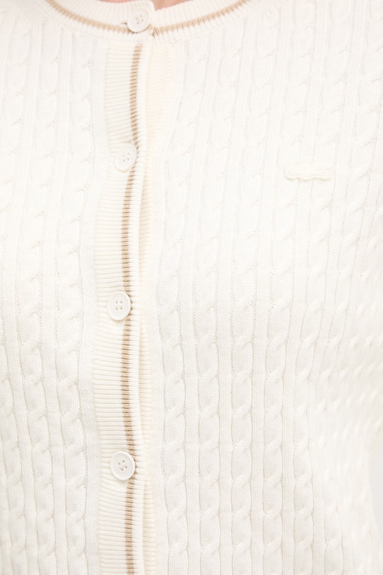 Lacoste kardigán dámsky s bavlnou AF9872 béžová