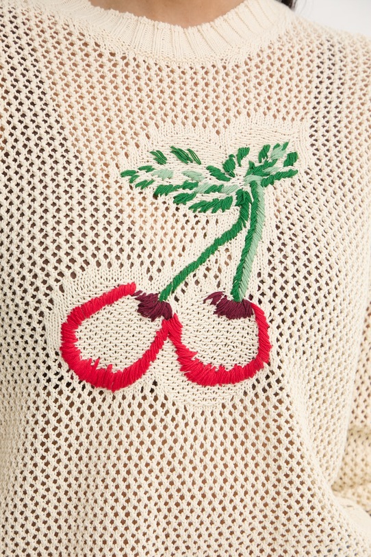 Twinset sveter dámsky bavlnený 261TT3300 béžová