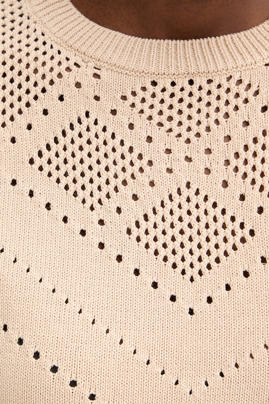 Twinset pulover za žene od pamuka 261TT3081 bež