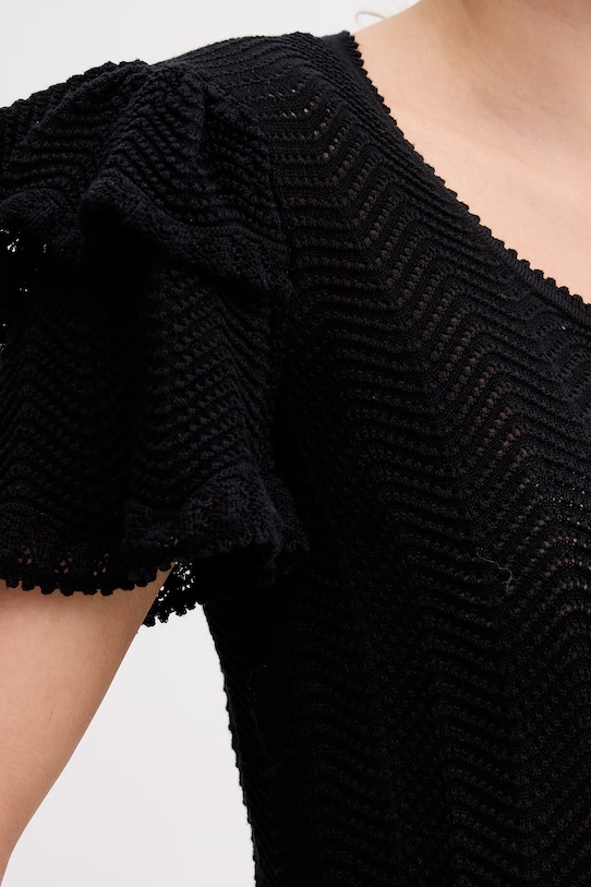 Twinset sweter damski bawełniany 261TT3051 czarny