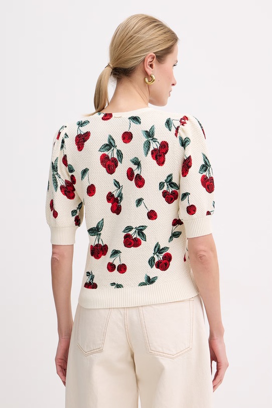 Odzież Twinset sweter damski bawełniany 261TT3243 beżowy