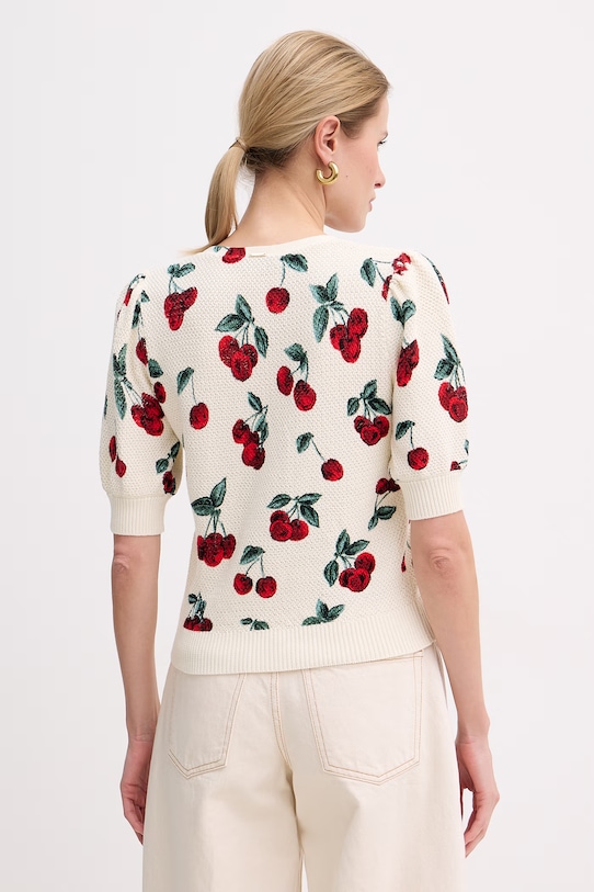 Odzież Twinset sweter damski bawełniany 261TT3243 beżowy