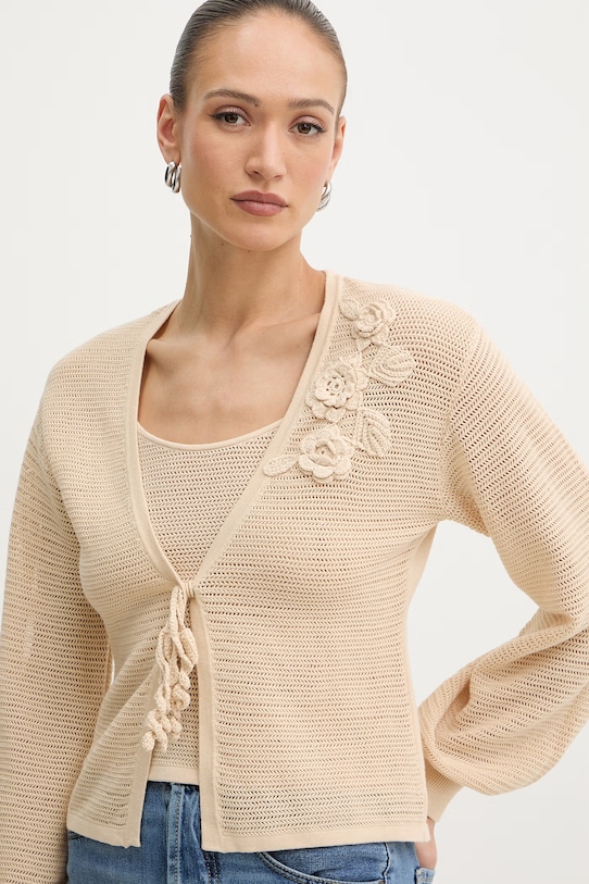 Twinset kardigan z dołączonym topem damski bawełniany 261AT3024