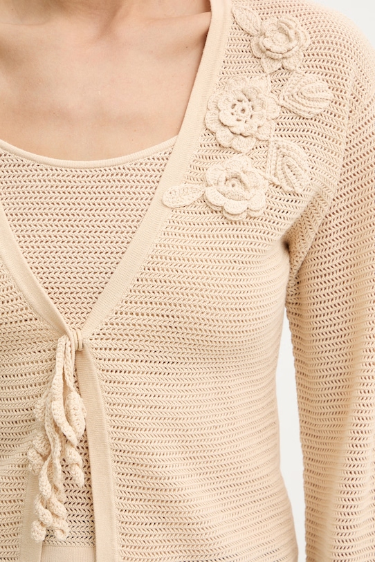 Twinset kardigan z dołączonym topem damski bawełniany 261AT3024