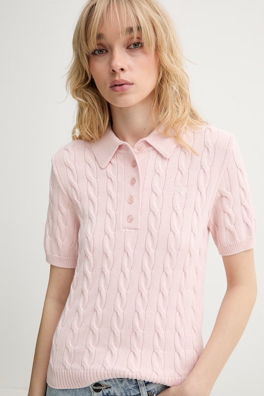 Gestuz светр з короткими рукавами жіночий з віскозою рожевий 10911086
