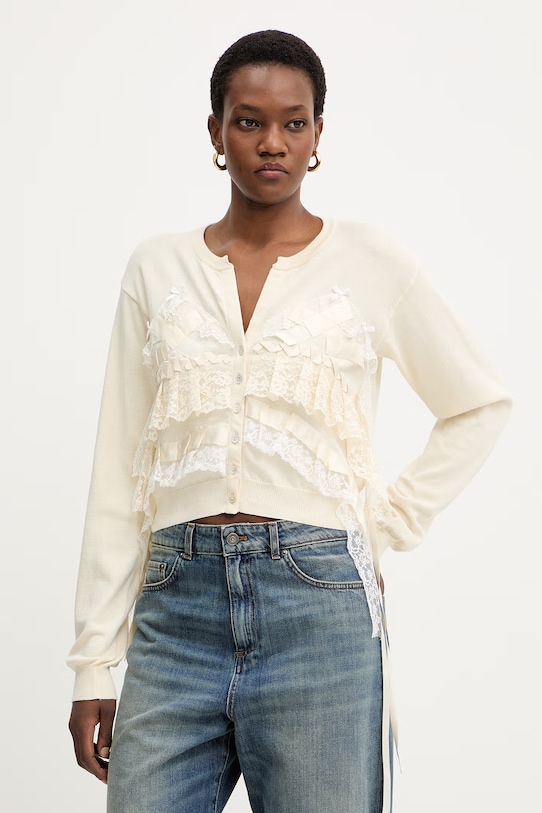 Bavlněný kardigan Aniye By bavlna béžová 185499