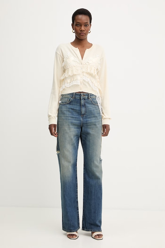 Bavlněný kardigan Aniye By 185499 béžová SS26