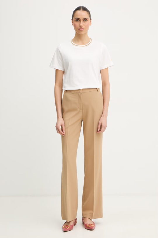 Luisa Spagnoli t-shirt bawełniany Balearica 543152 biały SS26