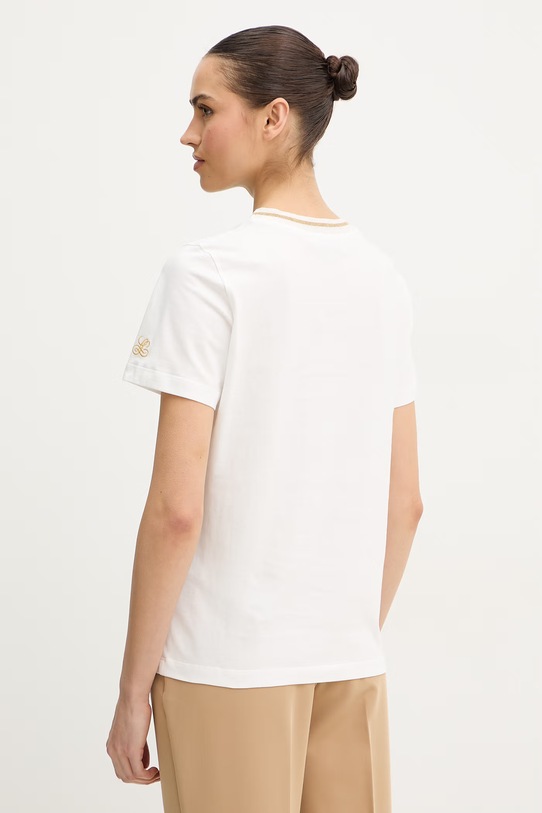 Odzież Luisa Spagnoli t-shirt bawełniany Balearica 543152 biały