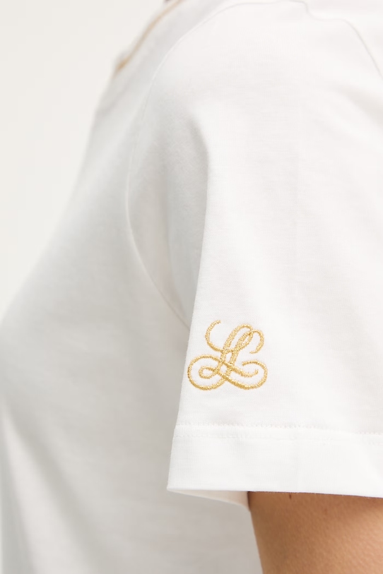 Luisa Spagnoli t-shirt bawełniany Balearica 543152 biały