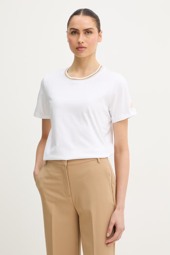 Luisa Spagnoli t-shirt bawełniany Balearica bawełna biały 543152