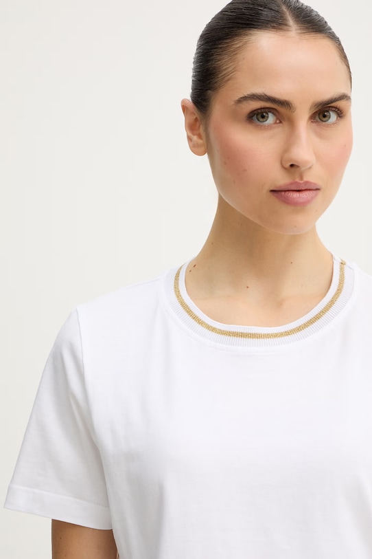 Luisa Spagnoli t-shirt bawełniany Balearica biały 543152