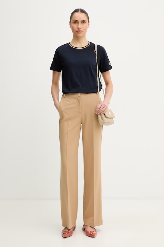 Luisa Spagnoli t-shirt bawełniany Balearica 543152 granatowy SS26