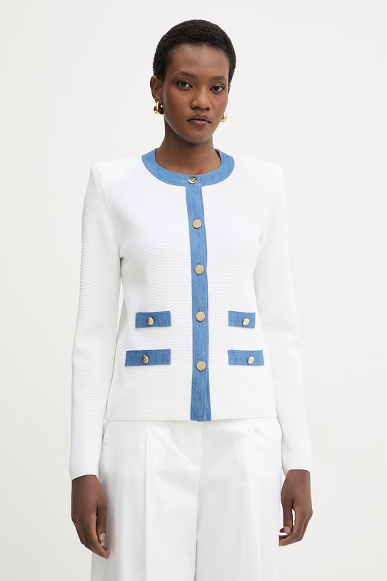 Luisa Spagnoli cardigan pentru femei, cu vâscoză Capotreno alb 100363