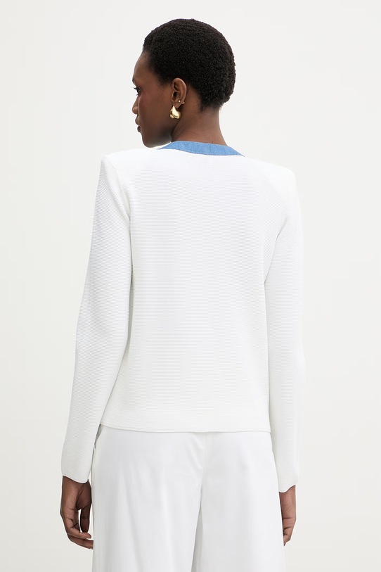 Îmbrăcăminte Luisa Spagnoli cardigan pentru femei, cu vâscoză Capotreno 100363 alb