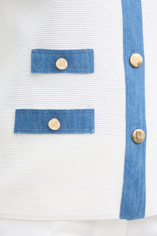 Luisa Spagnoli kardigán dámsky s viskózou Capotreno 100363 biela