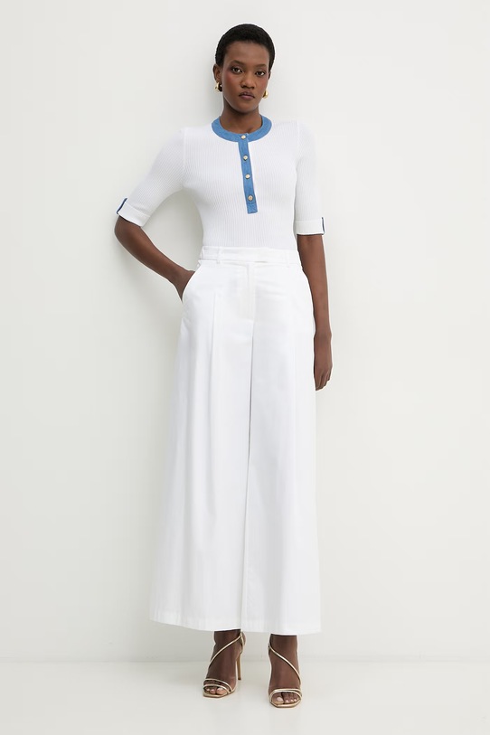 Luisa Spagnoli bluzka damska z wiskozy Colli 100332 biały SS26