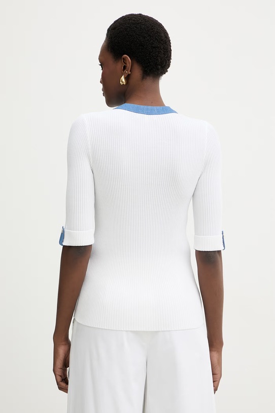 Odzież Luisa Spagnoli bluzka damska z wiskozy Colli 100332 biały