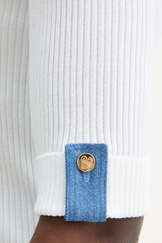 Luisa Spagnoli bluzka damska z wiskozy Colli 100332 biały